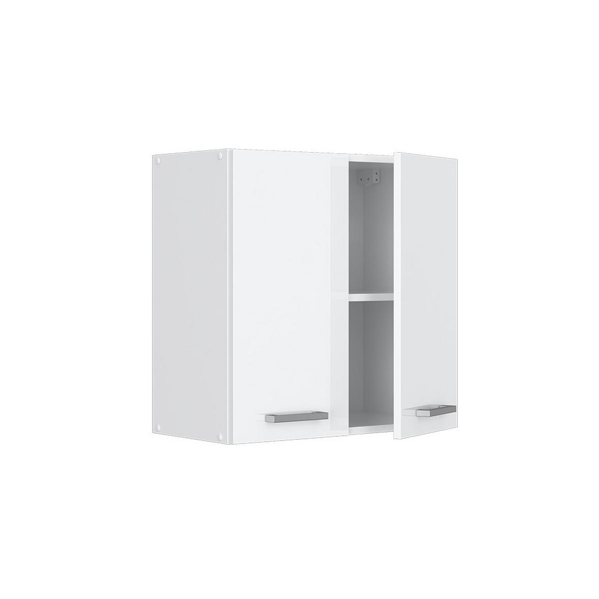 HÄNGESCHRANK R-Line Weiß Hochglanz 60 cm - Weiß Hochglanz/Weiß, Holzwerkstoff (60/60/31cm) - Vicco