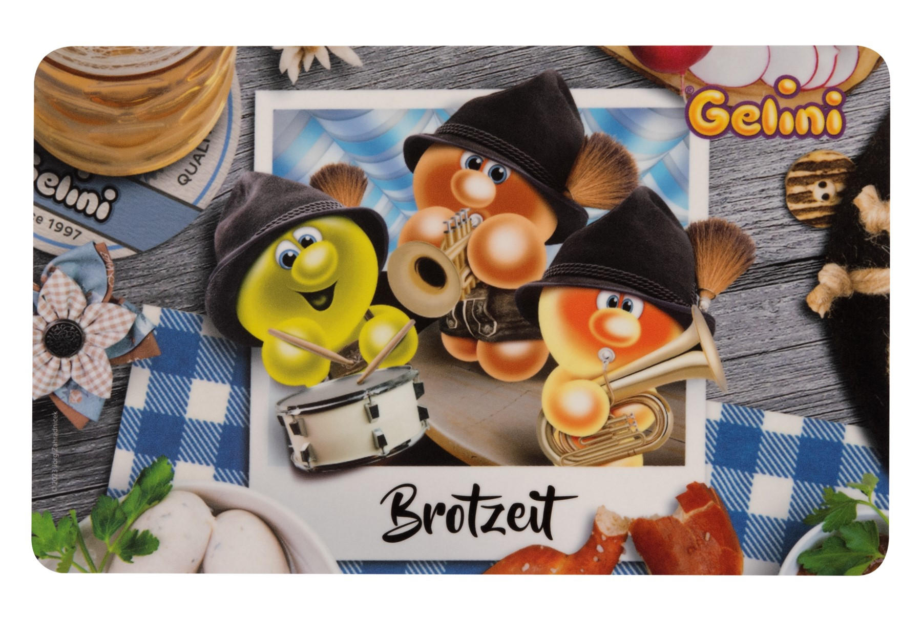 BRETTCHEN Gelini Brotzeit Mehrfarbig 14,5 x 23,5 cm - Multicolor, Kunststoff (14.5/23.5cm) - United Labels