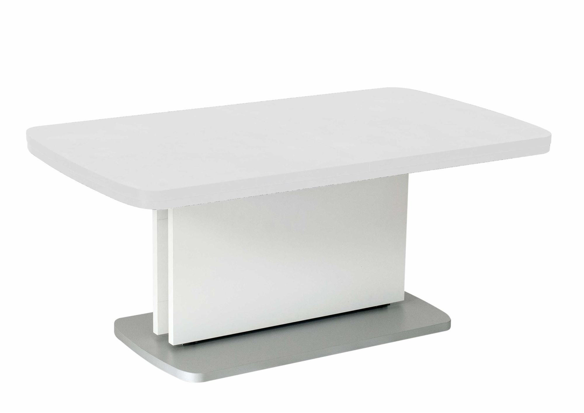 COUCHTISCH höhenverstellbar und ausziehbar Clovis 110x53x63 Weiß - Weiß, Holzwerkstoff (110/63/63cm) - 58aufmkessel