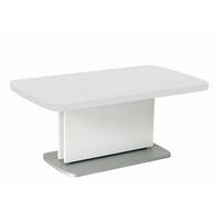 COUCHTISCH höhenverstellbar und ausziehbar Clovis 110x53x63 Weiß - Weiß, Holzwerkstoff (110/63/63cm) - 58aufmkessel