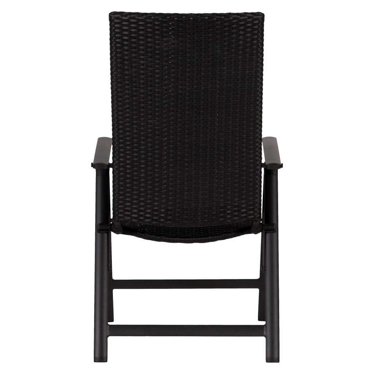 GARTENSTUHL, Lise, Stühle Schwarz, Rattan, 59 x 75 x 108 cm, 2-teilig - Schwarz, Naturmaterialien (59/108/75cm) - ebuy24
