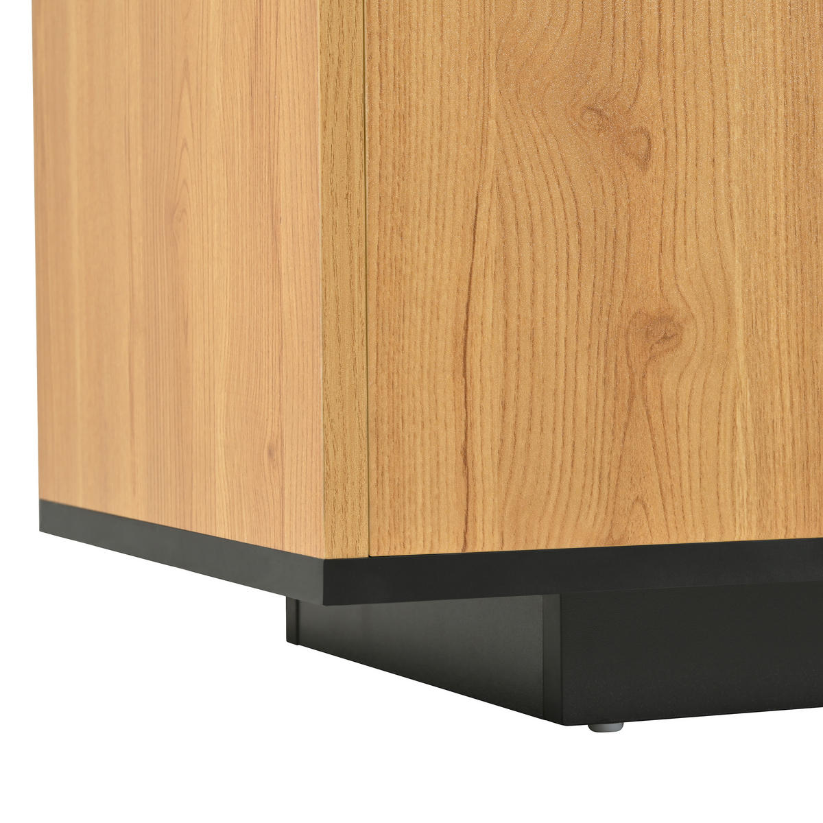 TV-LOWBOARD Var LED Schwarz-Naturfarben 180/37/45 cm - Schwarz, Holzwerkstoff (180/45/37cm) - PANGIVO