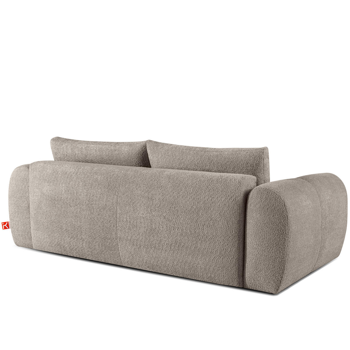 EINZELSOFA LIRA, Grau, Bouclé - Grau, Holz/Holzwerkstoff (256/84/112cm) - KONSIMO®