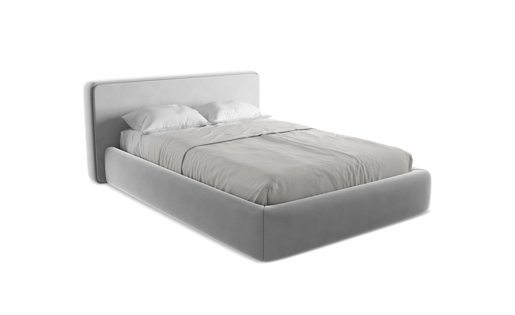 POLSTERBETT mit Bettkasten und Lattenrost 180x225 Grau - Schwarz/Grau, Kunststoff/Textil (140/200cm) - Makamii