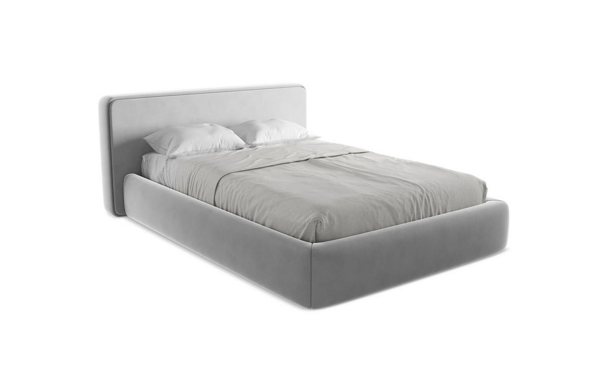 POLSTERBETT mit Bettkasten und Lattenrost 180x225 Grau - Schwarz/Grau, Kunststoff/Textil (140/200cm) - Makamii