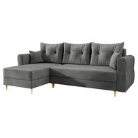 ECKSOFA Zako L - Naturfarben/Grau, Holz/Textil (238/138cm) - MIRJAN24