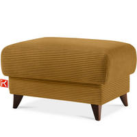 HOCKER GUSTAVO II, Gelb - Gelb/Braun, Holz/Holzwerkstoff (92/49/92cm) - KONSIMO®