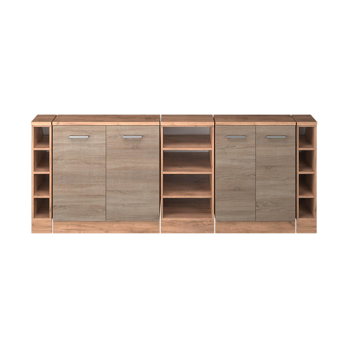ŠATNÍKOVÁ ZOSTAVA PRE ŠIKMÉ STRECHY Rion Sonoma 210 cm Súprava 5 korpusov skrine hĺbka 60 cm - dub medový/dub sonoma, kompozitné drevo (210/83.8/60cm) - Vicco