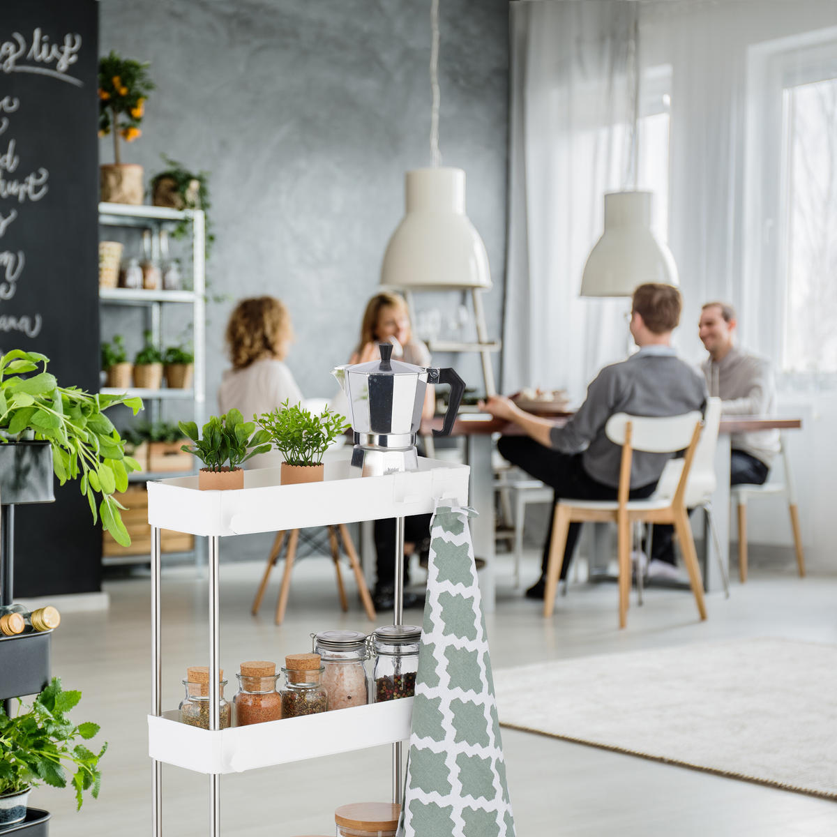 biela, kov/plast (41.5/88/14.5cm) - Relaxdays