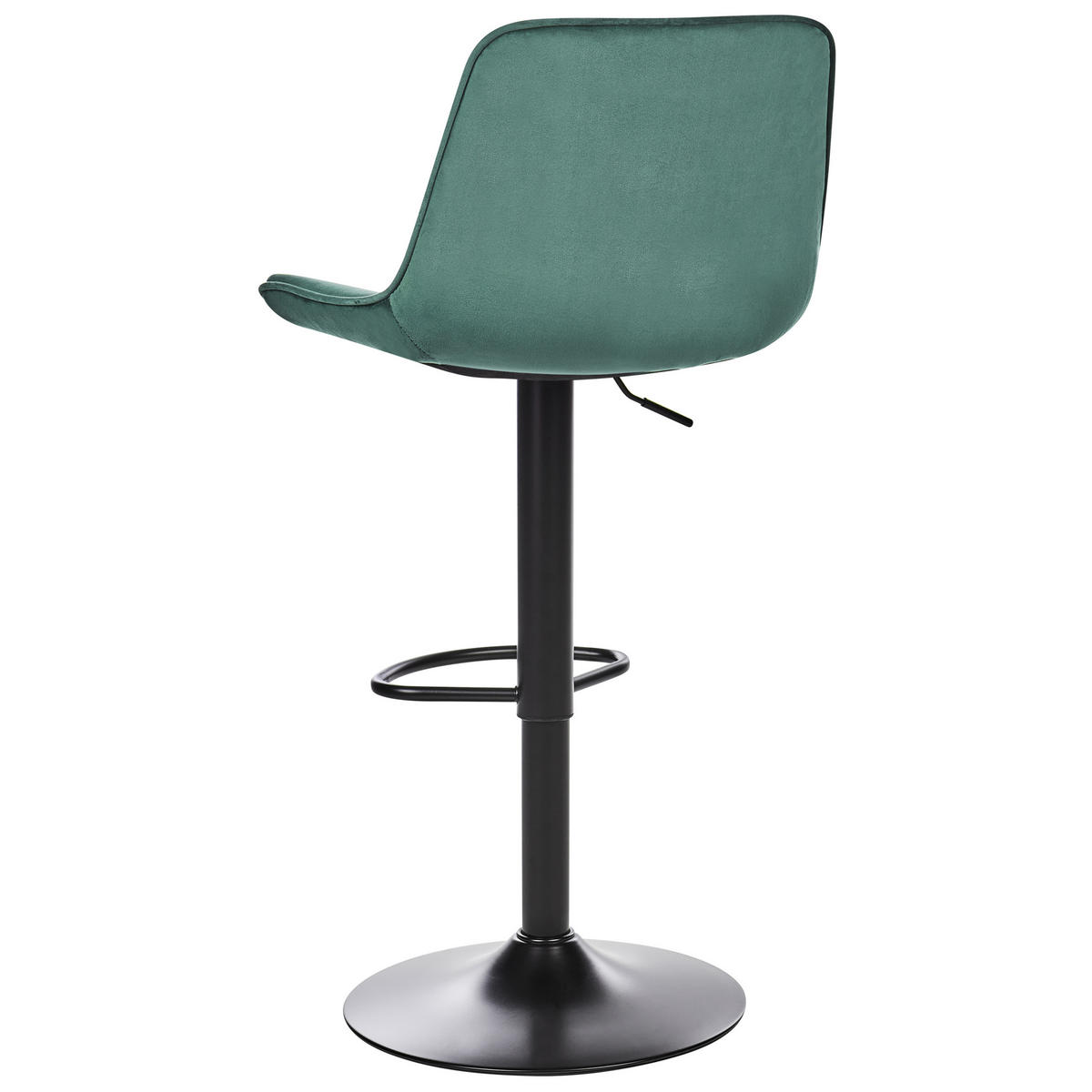 DREHHOCKER 2er-Set Samtstoff Smaragdgrün Dubrovnik - Schwarz/Grün, Textil (51/88/54cm) - Beliani