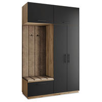 GARDEROBENSCHRANK REMA 150/240/60 cm Modern Garderobe-Set Eiche Wotan - Beige/Eiche Wotan, Holzwerkstoff (150/240/60cm) - MASSENO