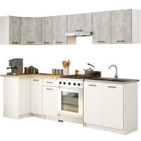 KUCHYŇSKÝ BLOK Beton, bílá 203/300/46 - bílá, kompozitní dřevo (300/203/46cm) - RAUMHIRSCH FURNITURE