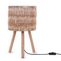 TISCHLAMPE Jorge Tl - Naturfarben, Holz (24.5/24.5/41cm) - Paco Home