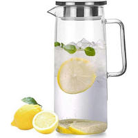 GLASKARAFFE mit Deckel 1000 ml - Transparent, Glas (8/24cm)