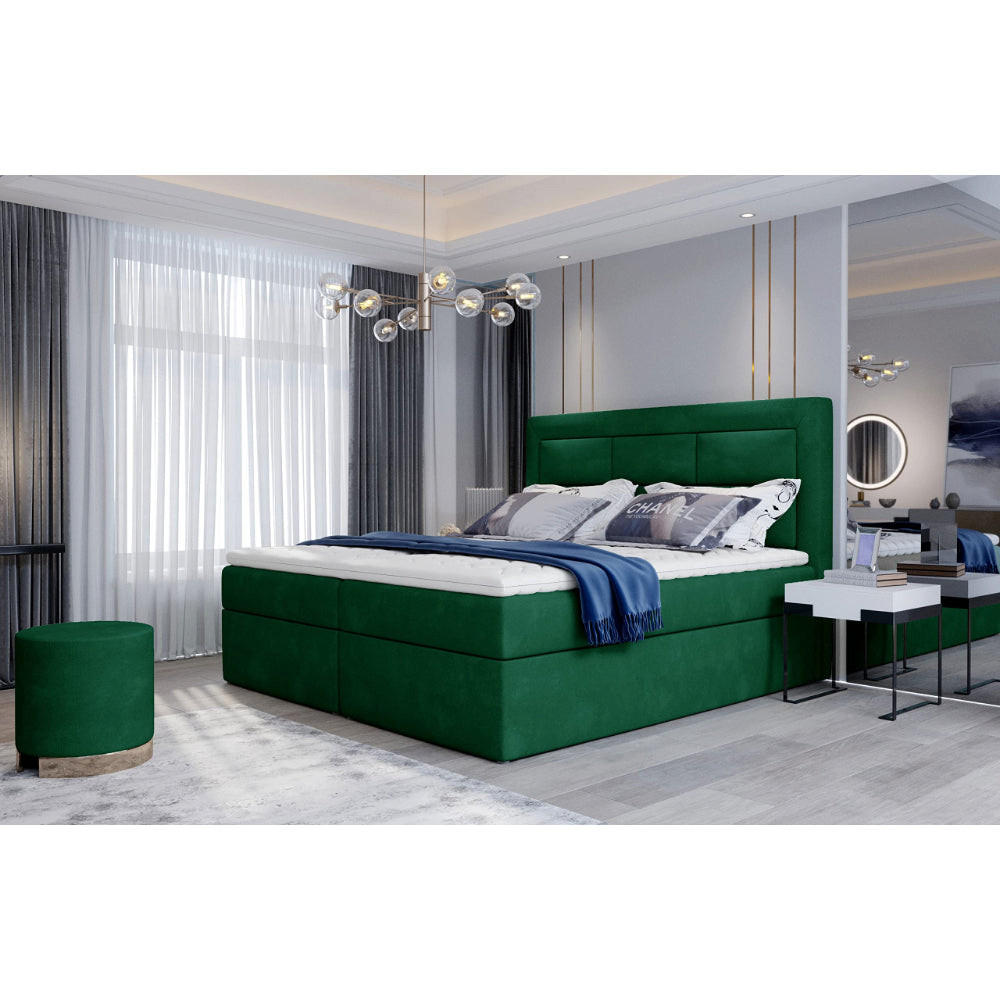 BOXBETT Vivre Bonellfederkern - Smaragdgrün, Holz/Holzwerkstoff (140/200cm) - Best For Home