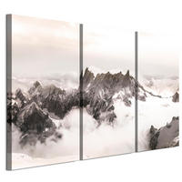 LEINWANDBILD Winter 3-tlg. 120x80 cm - Weiß, Holz (120/80cm) - LUMASOUL