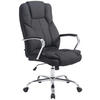CHEFSESSEL Stoff Schwarz - Chromfarben/Schwarz, Textil/Metall (62/115/70cm) - CLP