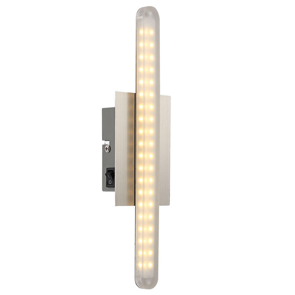LED WANDLEUCHTE Metall Silber Matt - Silberfarben, Metall (7/5/30cm) - Globo Lighting