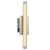 LED WANDLEUCHTE Metall Silber Matt - Silberfarben, Metall (7/5/30cm) - Globo Lighting