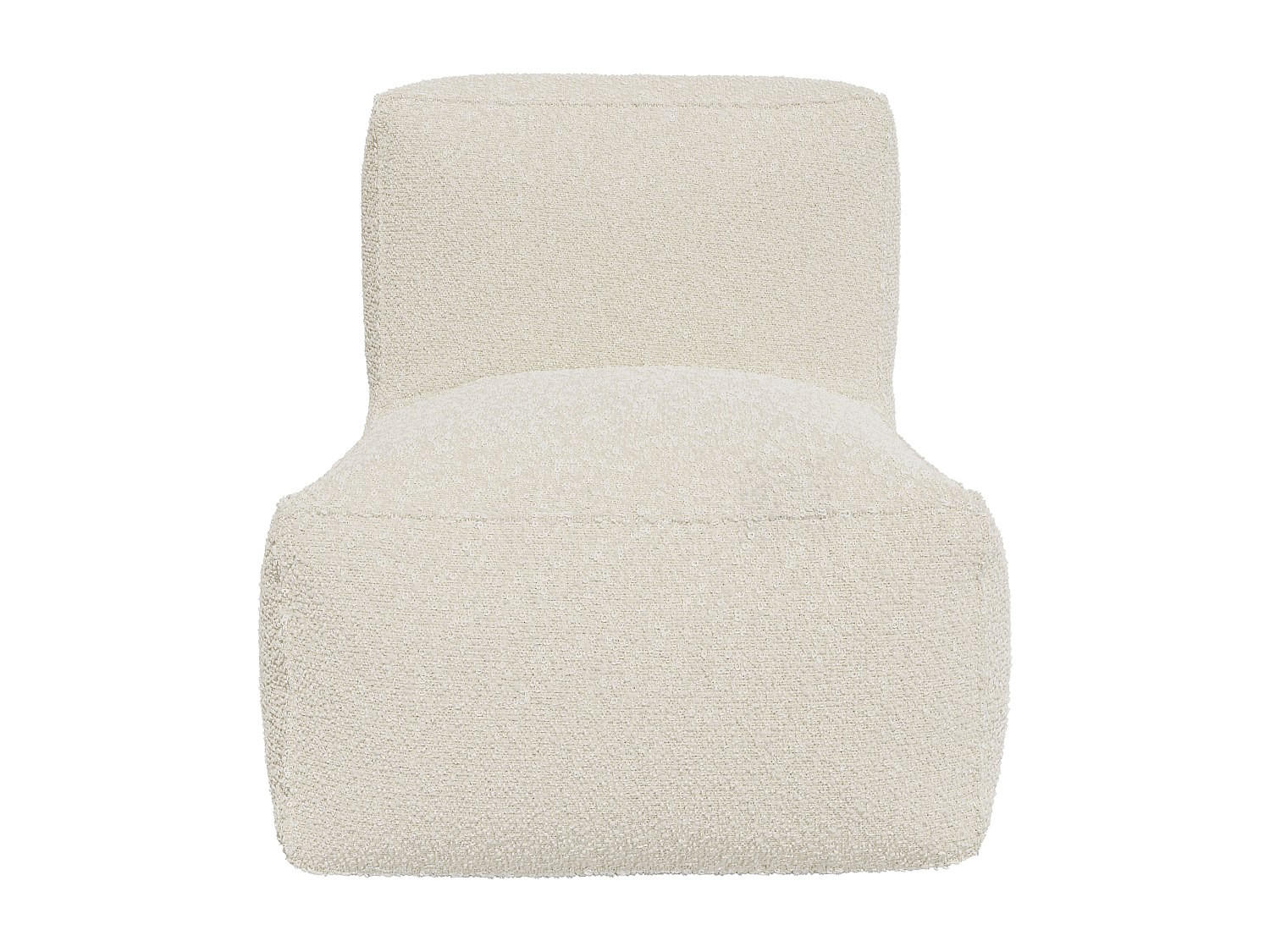 SESSEL mit gerader Rückenlehne - 1 Person - Stoff, Stoff - Gebrochenes Weiß - - Weiß, Textil (70/80/95cm) - Vente-Unique
