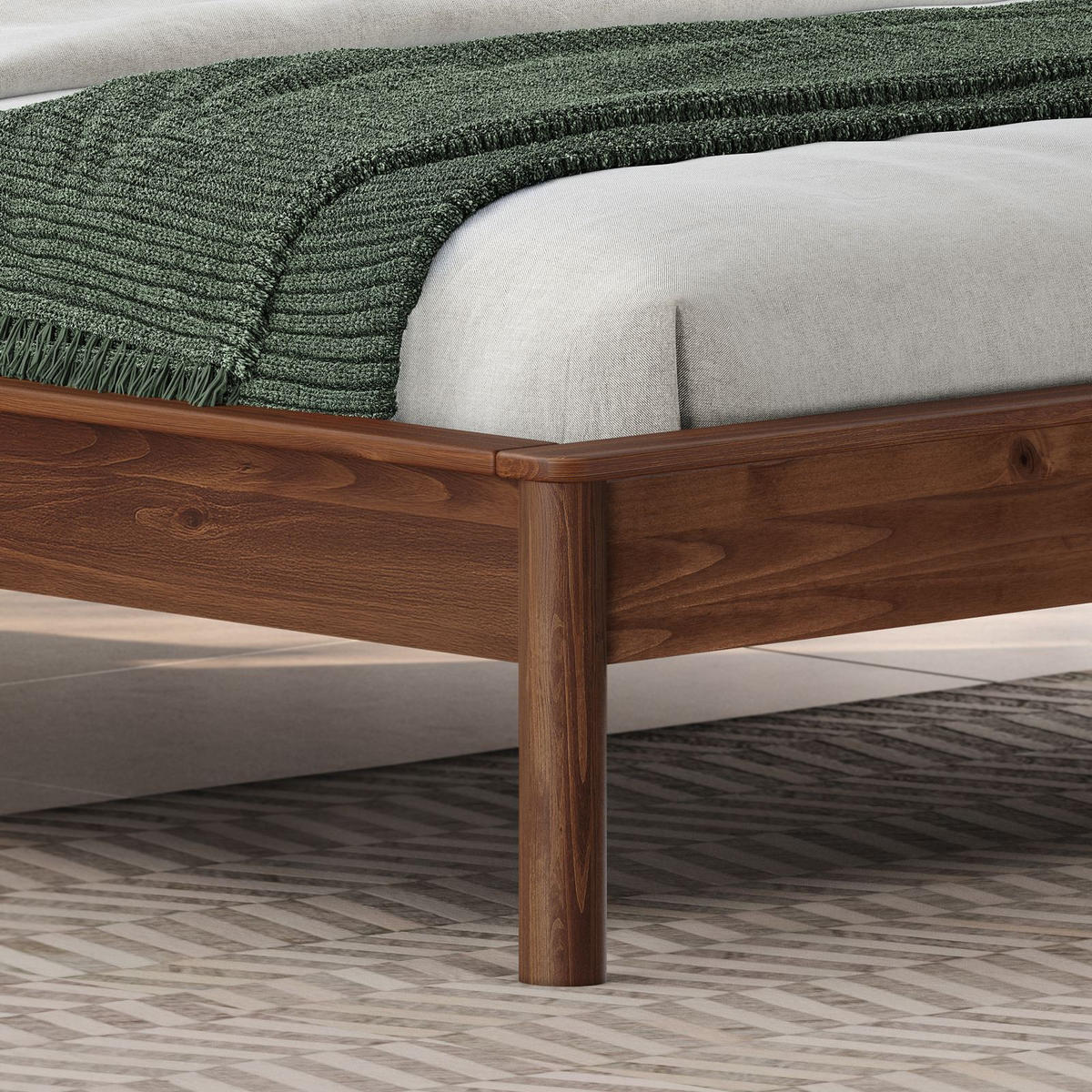 BETT APOANA 140X190 CM - Kastanienfarben, Holz (140/190cm) - IDIMEX