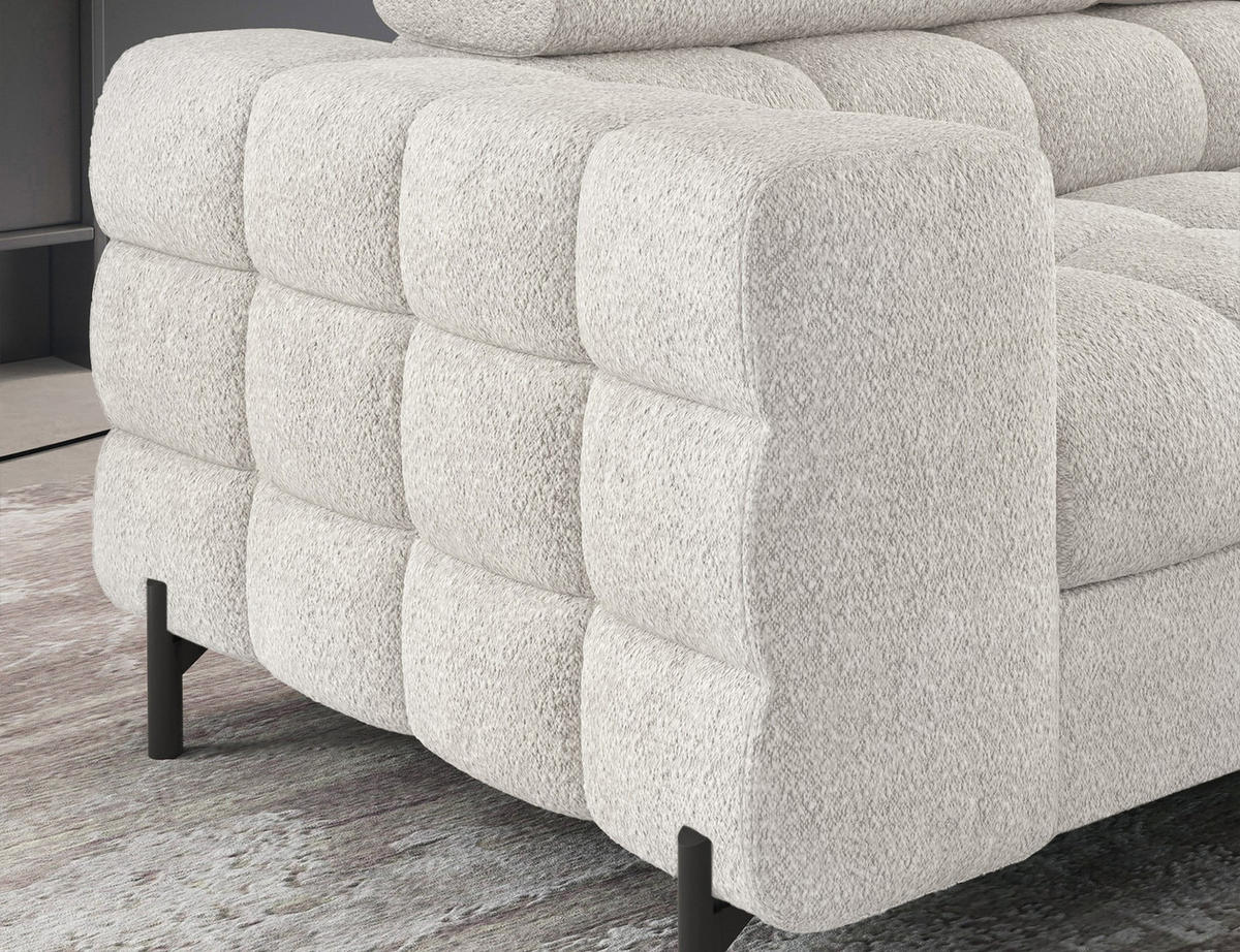 ECKSOFA Ferrucio R - Weiß (Royal 01) - Weiß, Holzwerkstoff (276/200cm) - Möblo