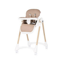 HOCHSTUHL Candy Shop weiß beige 4 Räder, verstellbare Fußstütze, faltbar, Sicherheitsgurt, Tablett - Beige, Metall (49/96/83cm) - Chipolino