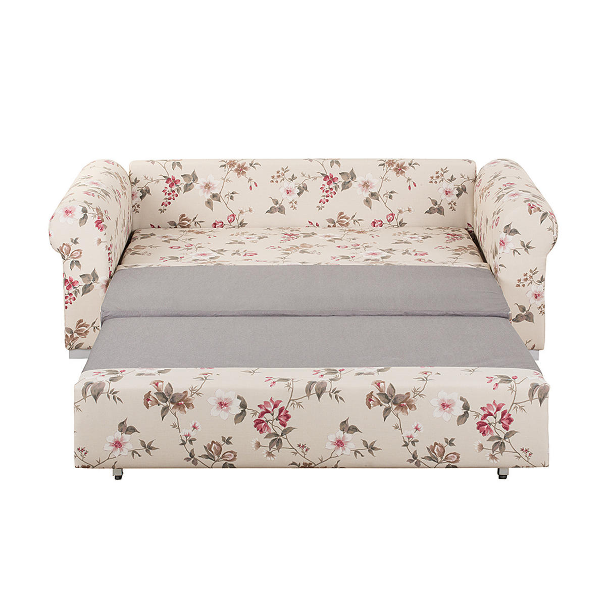 SCHLAFSOFA - Beige/Rosa, Textil (164/90/90cm) - home24