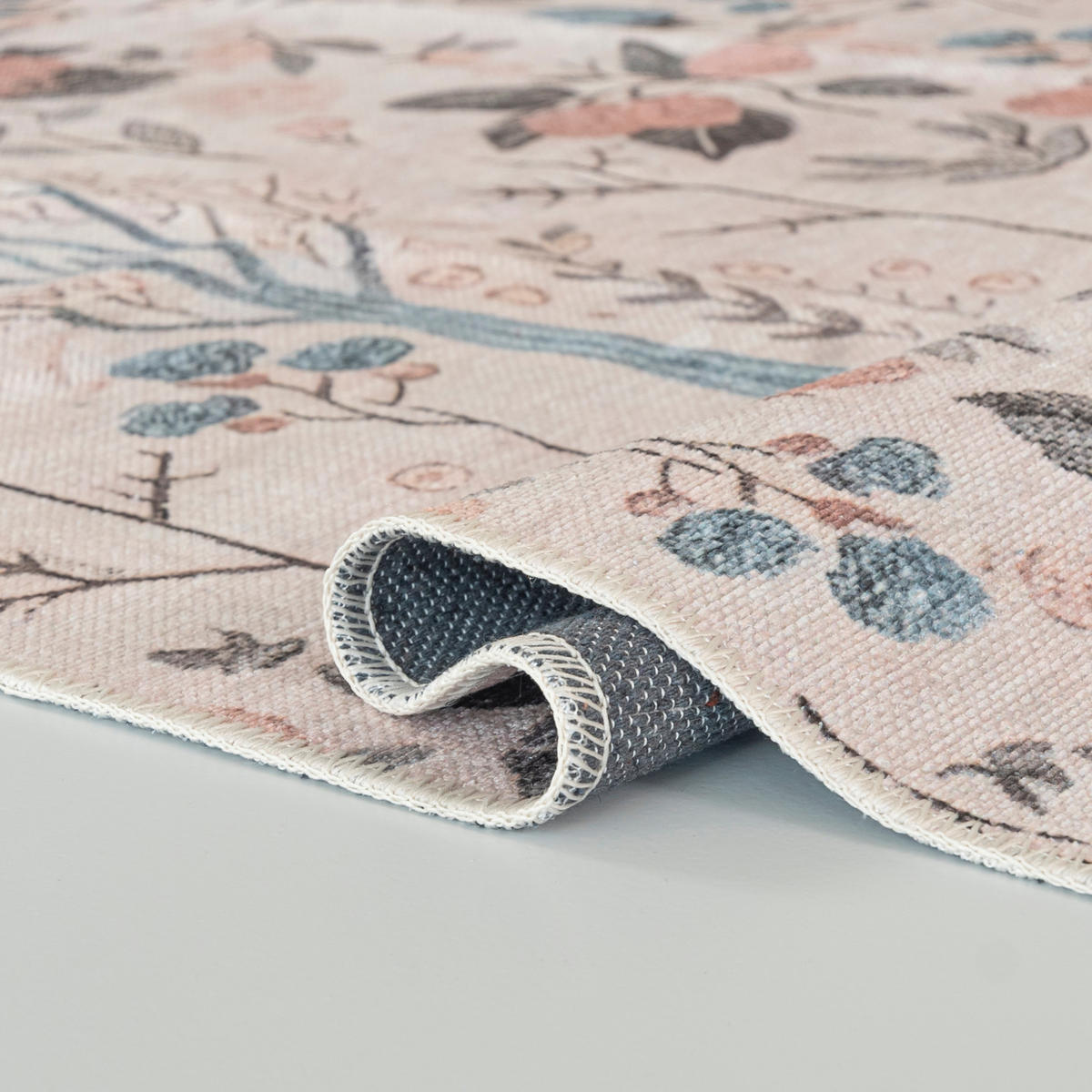 TEPPICH Beige Pflanzlich - Rechteckig Orientalisch - 140 x 200 cm - Pink/Beige, Textil (140/200cm) - Mazovia