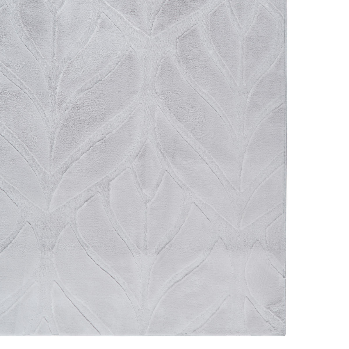 KUNSTFELLTEPPICH Hellgrau 160/160 cm Mitchell - Hellgrau/Grau, Kunststoff (160/160cm) - Beliani