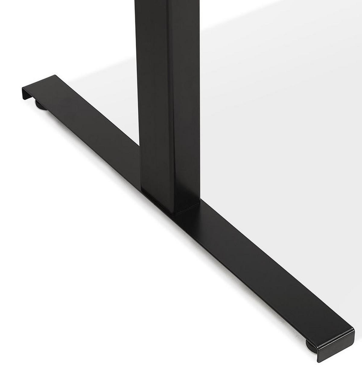 SCHREIBTISCH Höhenverstellbar Elektrisch Ergonomisch SIVANO, Beige-Schwarz 150x70x128 cm - Beige/Schwarz, Holzwerkstoff/Metall (70/150/128cm) - KADIMA DESIGN