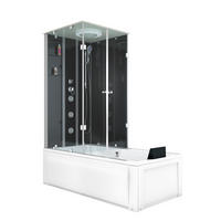 WHIRLPOOL Dusche Kombination K05-R30-WP-EC 90x180 cm - Schwarz, Glas/Kunststoff (180/225/90cm) - AcquaVapore by Sandra Jentho