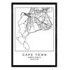 POSTER Kapstadt Stadtkarte – Minimalistisch A3 Rahmenlos - Klar, Papier (29.7/5/42cm) - Nacnic