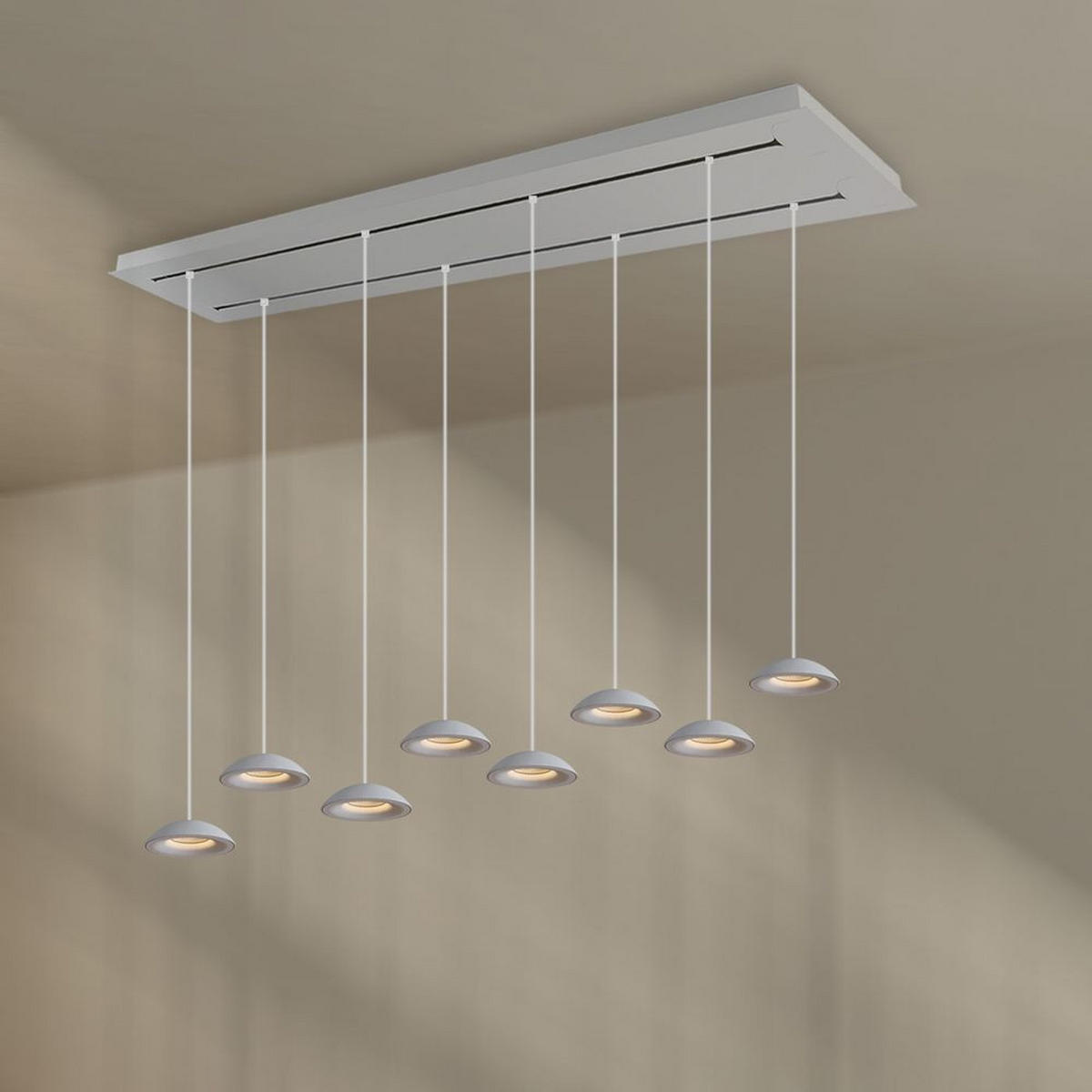 LED-HÄNGELEUCHTE Santa Air 8-flammig Weiß - Weiß, Metall (11/11/3.2cm) - s.luce