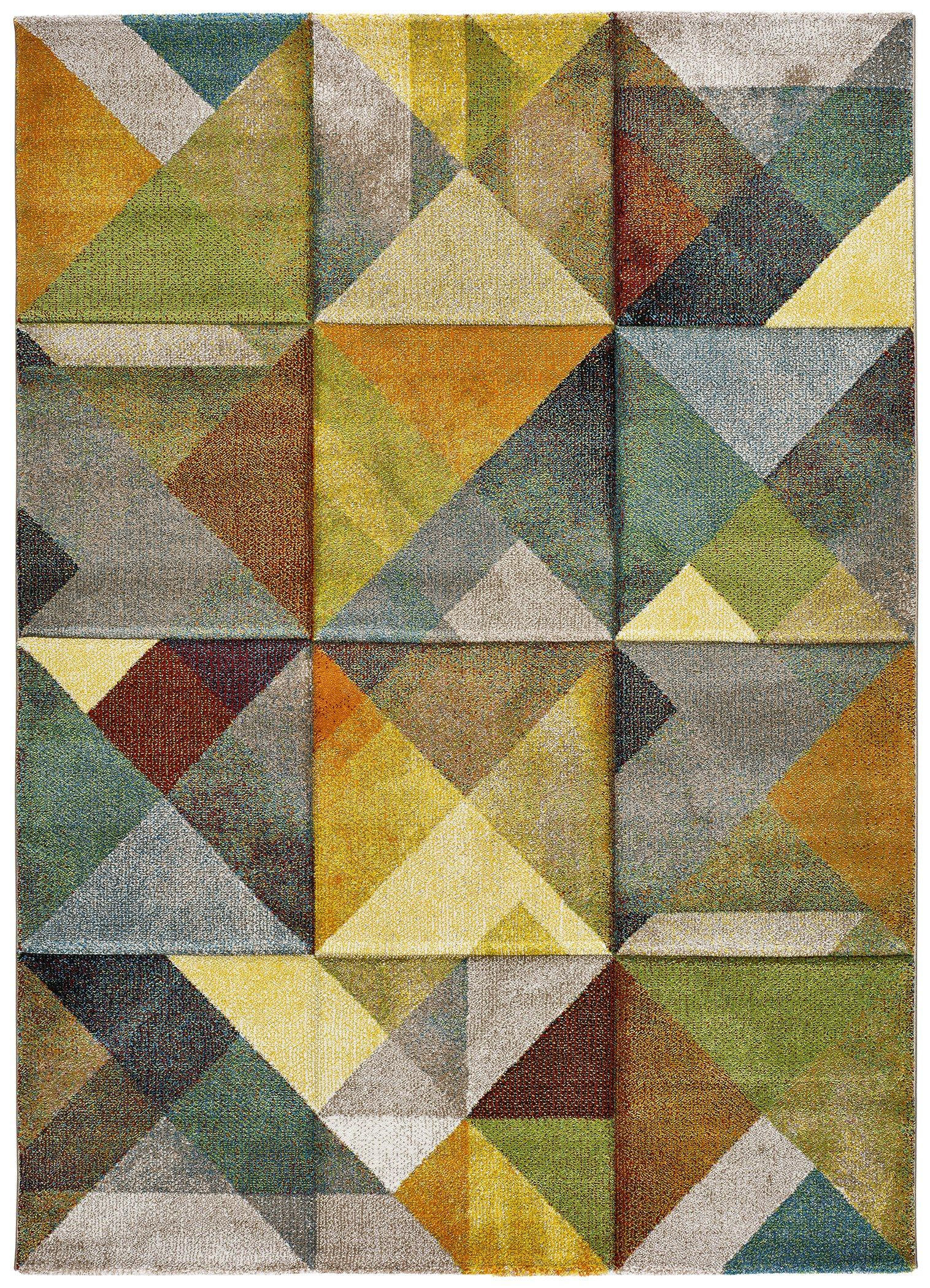 WEBTEPPICH Mehrfarbig Matrix 120/170 cm - Multicolor, Naturmaterialien/Textil (120/170cm) - Atticgo
