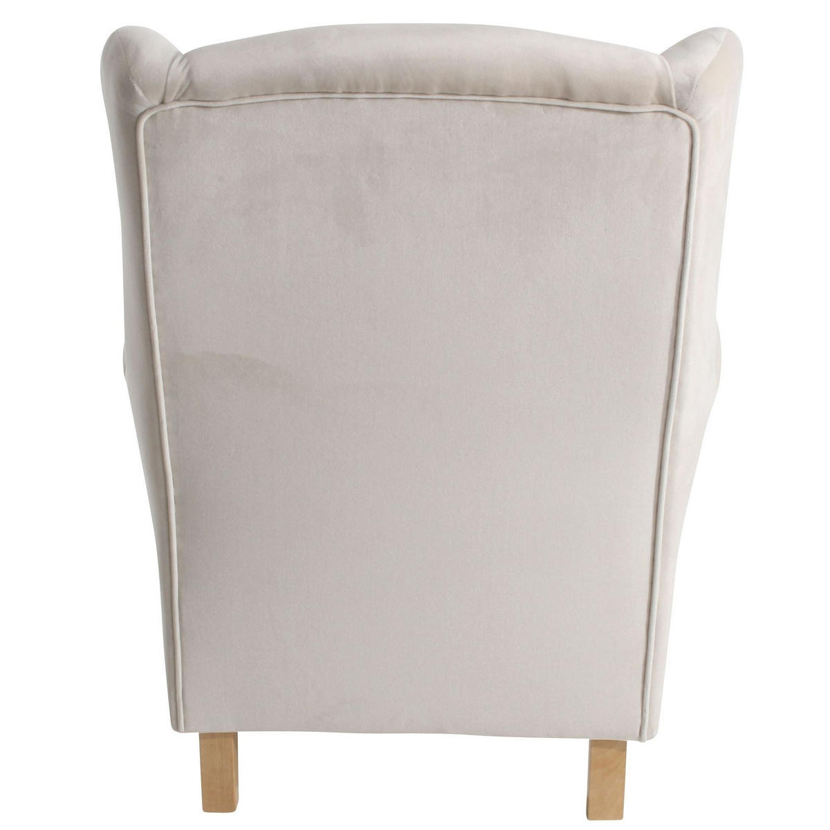 OHRENSESSEL Karlen Bezug Samtvelours Buche natur / creme - Buchefarben/Creme, Kunststoff (86/103/77cm) - 58aufmkessel