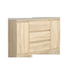 KOMMODE NUDO 120/78,5/39cm mit 3 Schubladen 2 Türen Sonoma Eiche - Sonoma Eiche, Holzwerkstoff (120/78.5/39cm) - MASSENO