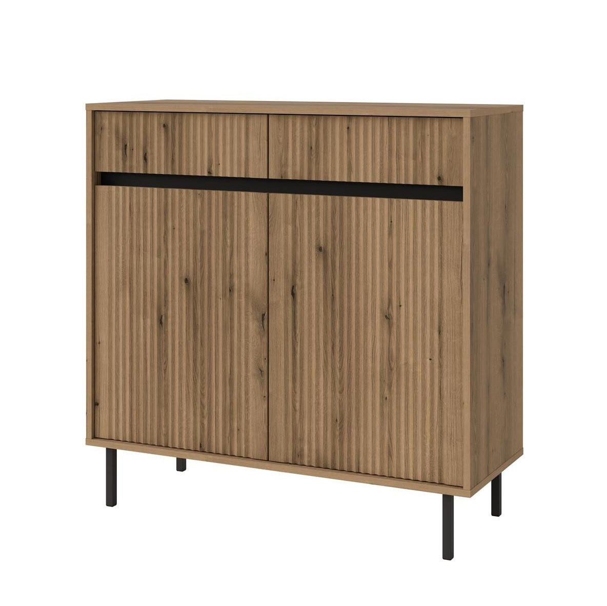 KOMMODE elegant eiche evoke CIAO - Braun, Holzwerkstoff (100/100/40cm) - Compleo24
