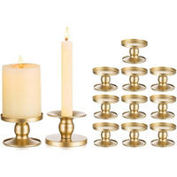 KERZENSTÄNDER 12er Set Gold Metall - Goldfarben, Metall (10/10/20cm)