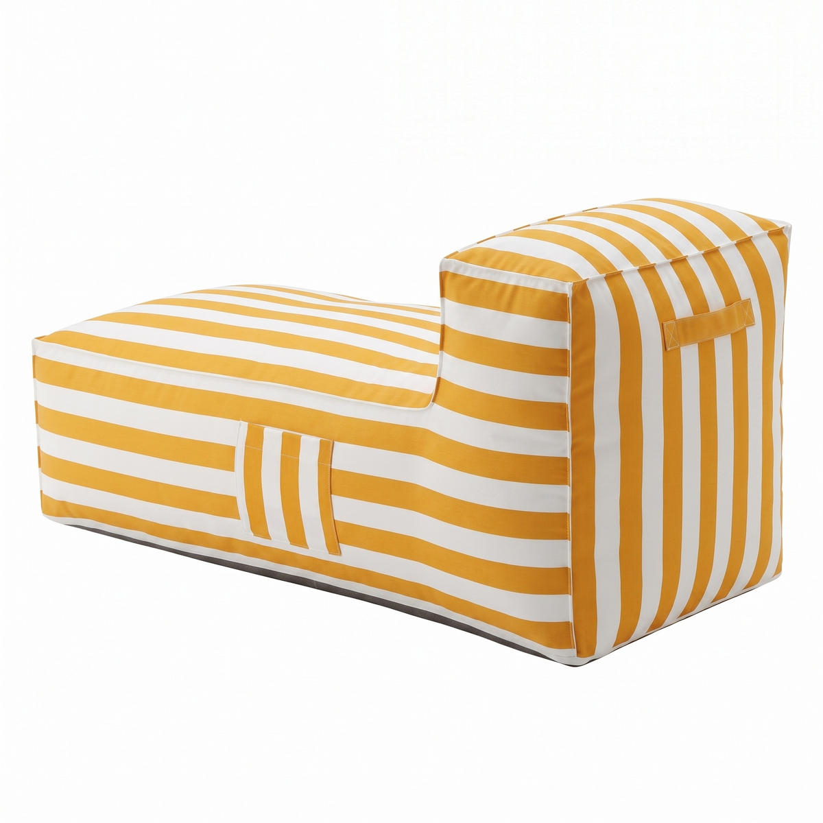 OUTDOOR Ottomane - Sitzsack SOFT mit Rückenlehne für Garten & Terrasse, Gelb - Gelb, Textil (70/75/150cm) - Muffo