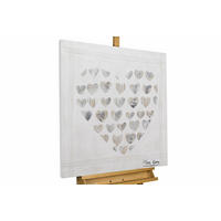 ACRYLBILD HANDGEMALT 80/80 cm - Grau, Holz/Textil (1.78/80cm) - KUNSTLOFT