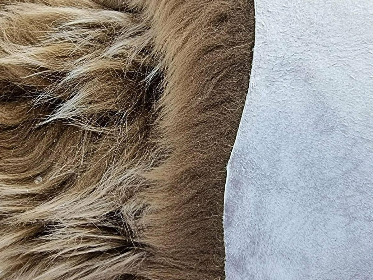 FELL Öko Schaffell Lammfell Ice Brown ca. cm - Braun, Fell (85/135cm) - Provellus