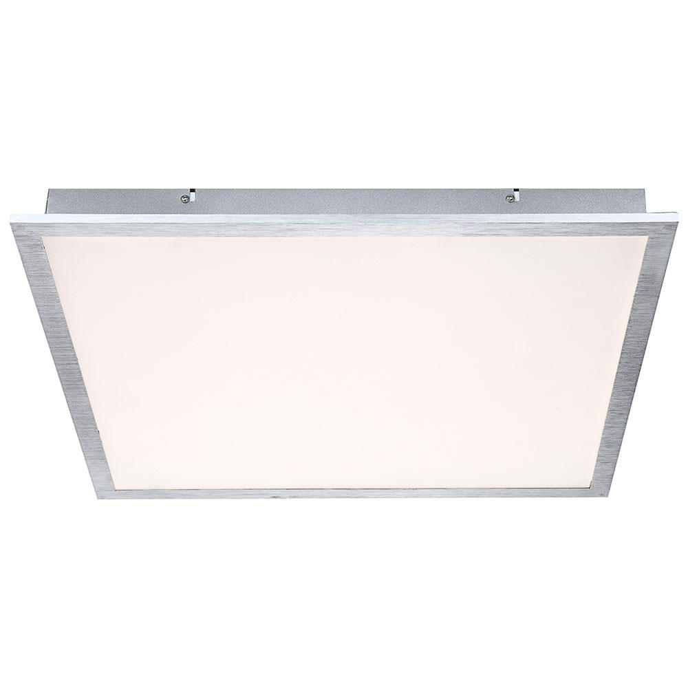 LED DECKENLEUCHTE Acryl Silber quadratisch - Silberfarben, Metall (60/60/6cm) - Globo Lighting