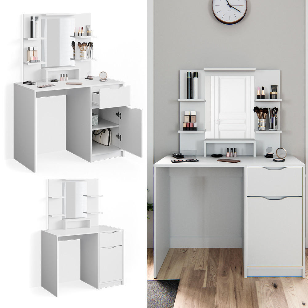 SCHMINKTISCH Ruben Little Weiß 100 cm - Weiß, Holzwerkstoff (100/142/42cm) - Vicco