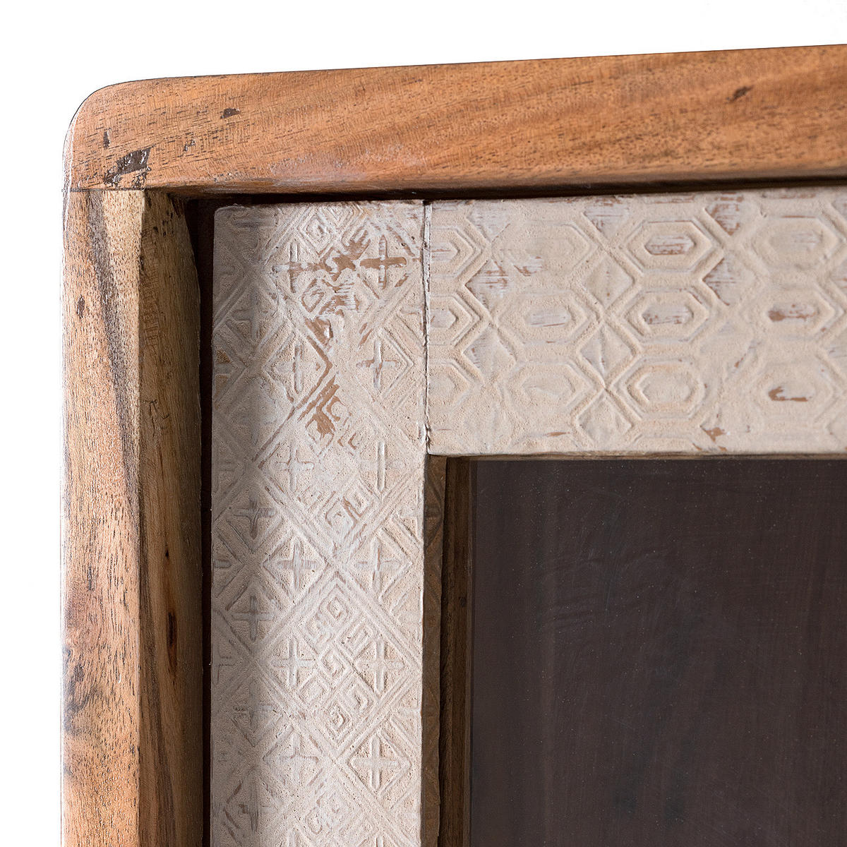 HOCHSCHRANK - Akazie massiv, Ecru / Akazie - Akaziefarben, Holz (45/180/30cm) - home24