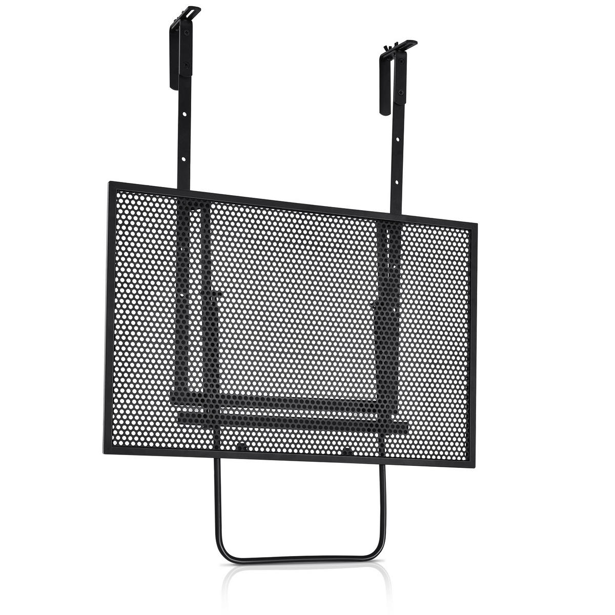 ZÁVĚSNÝ BALKONOVÝ STŮL skládací černá - černá, kov (40.5/60.5/82.5cm) - COSTWAY