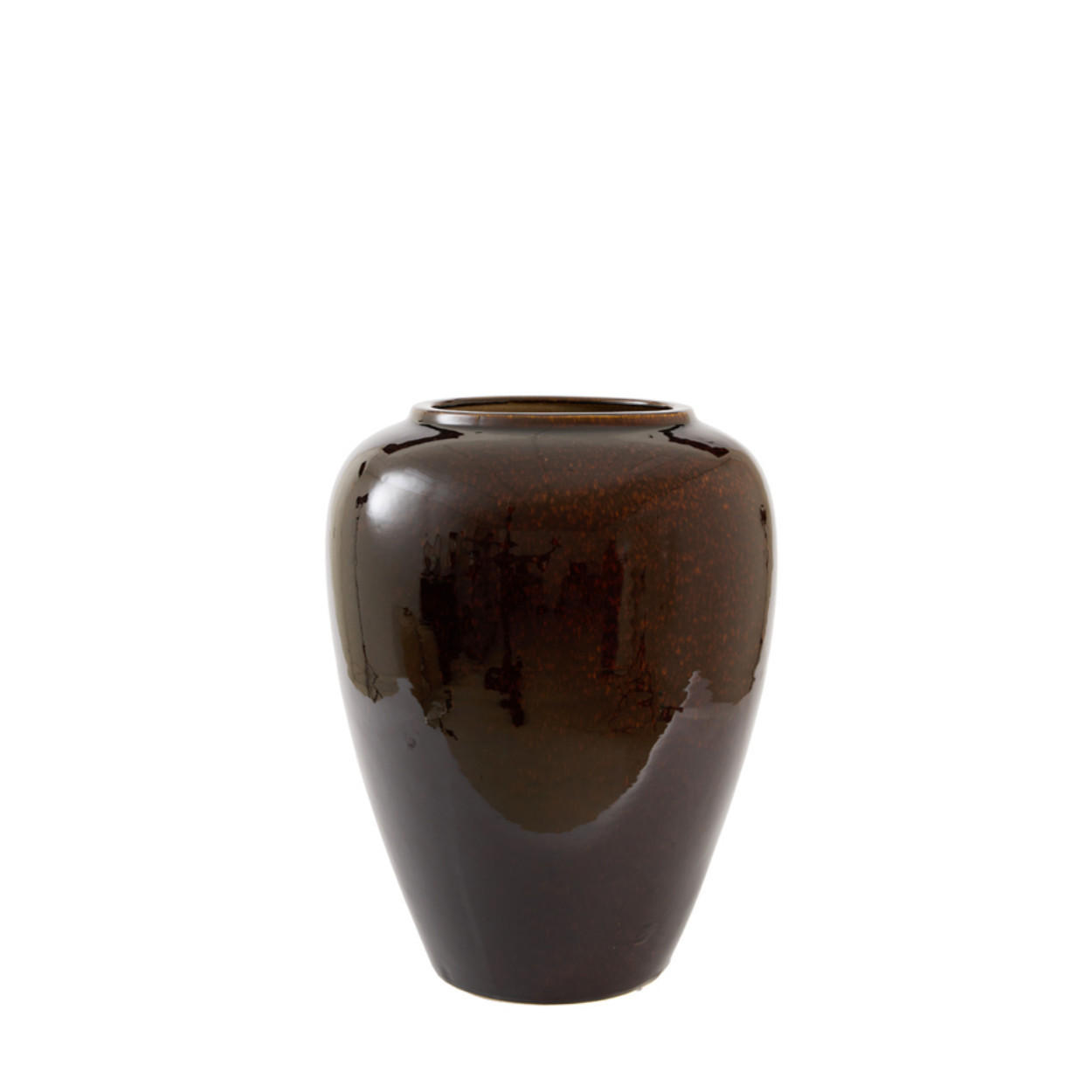 VASE Valeria - Braun - 50/50/64 cm - Braun, Keramik (64cm) - Light & Living