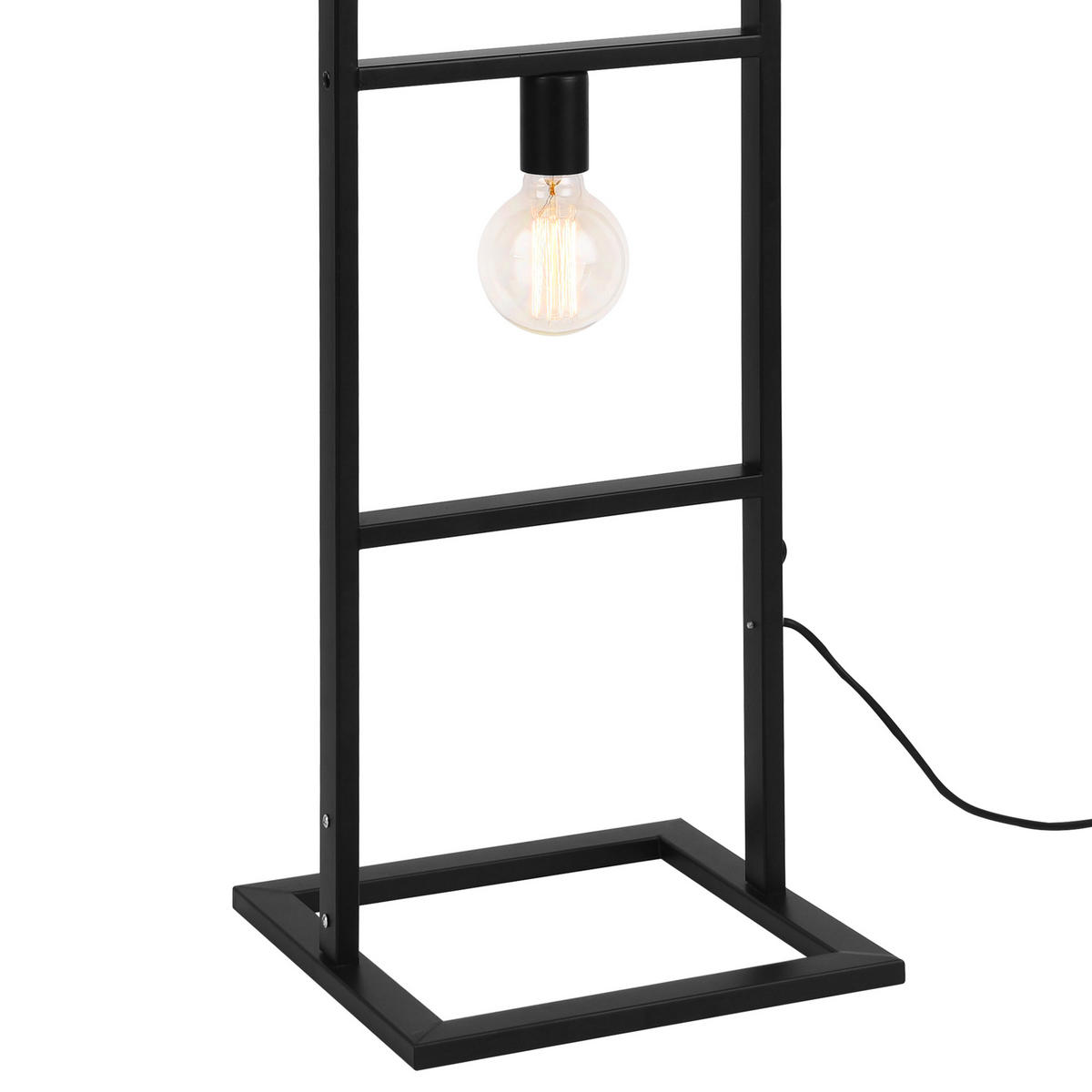 STEHLEUCHTEN Plauen - Schwarz, Metall (31/31/143cm) - lux.pro