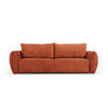 AUSKLAPPBARES-SOFA mit Bettkasten Kaelle aus Chenille-Stoff terrakotta 3 Sitzplätze - Terra cotta, Textil (97/91/244cm) - Micadoni