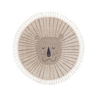 OTROŠKA preproga Momo bež ø 120 cm - bež, tekstil/naravni materiali (120/1cm) - KUNSTLOFT